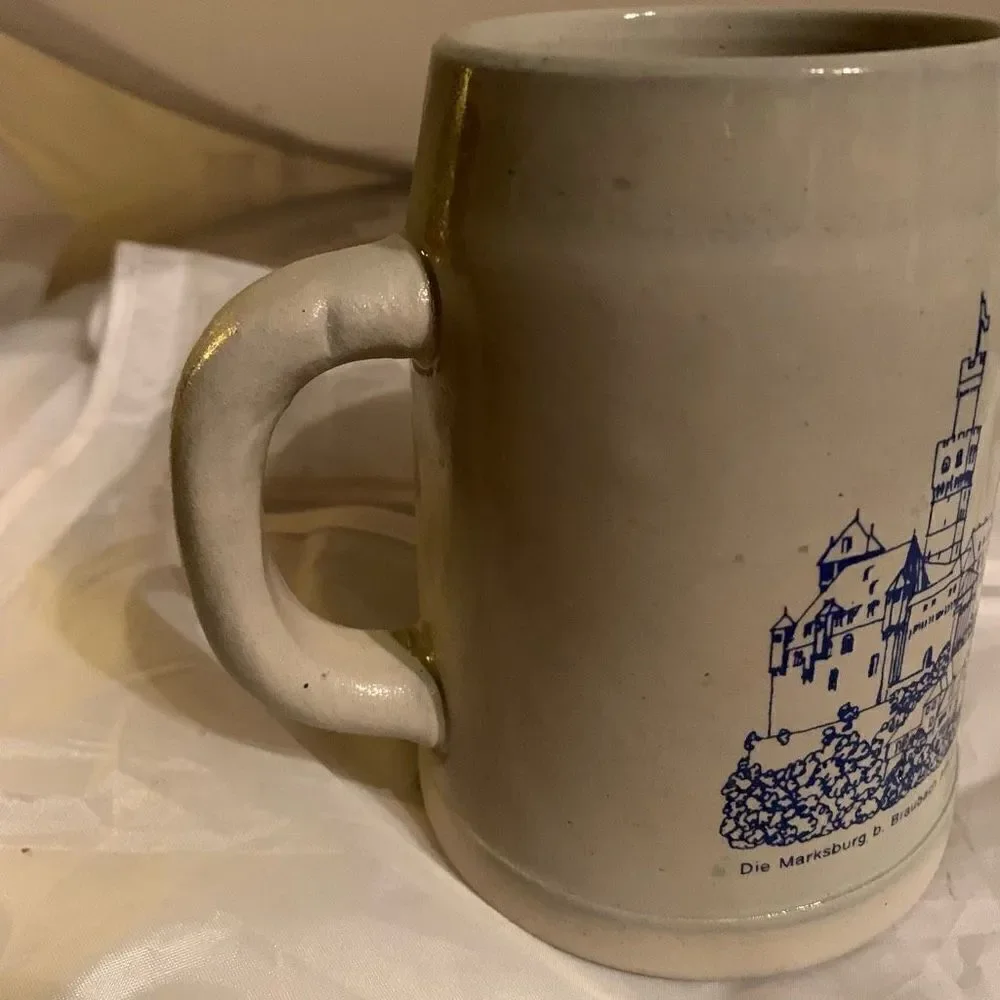KD German Rhine Line Die Marksburg b. Braunschweig am Rhein .4 Liter Stein